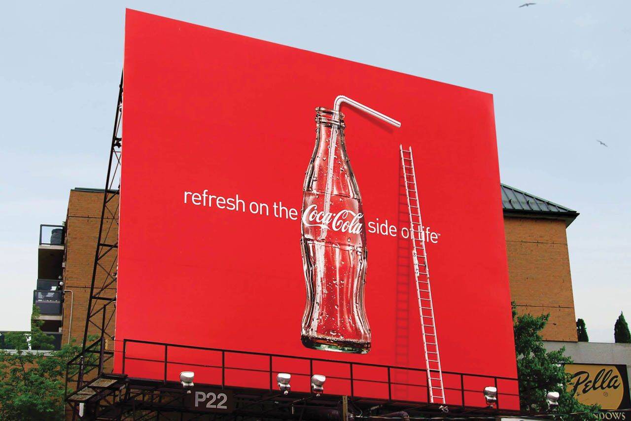 Colour contrast comparison in outdoor advertising